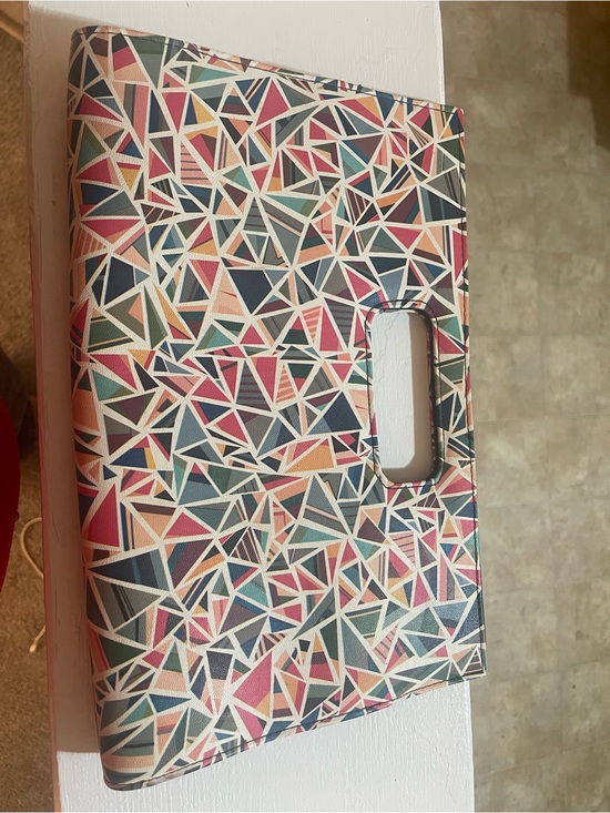Handbags - Geometric Multicolor Tablet Case with Handle